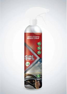 SolClean Eco Friendly Car Spray Packaging Design