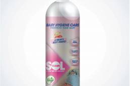 SolClean Eco Friendly Baby Care Spray Packaging Design