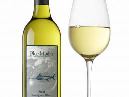 Blue Marlin Wine Label Packaging Design