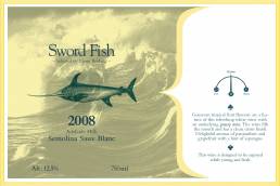 Sword Fish Wine Label Packaging Design