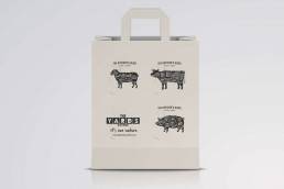 The Yards Butchers Shop Paper Bag Design
