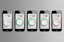 iPhones showing the my profile menu design