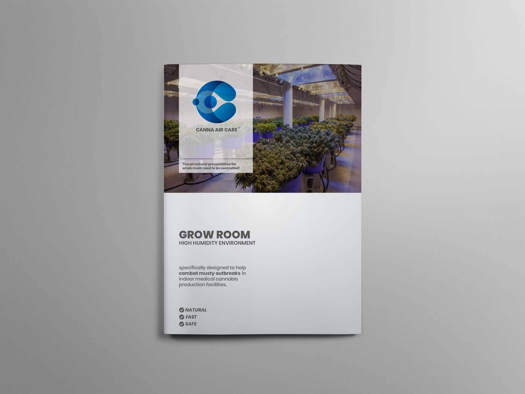 Cannabis Packaging Design - Branding Agency Sydney - Healthcare Branding Australia - Packaging Design Canna Air Care Medical Cannabis Grow Room Product Brochure