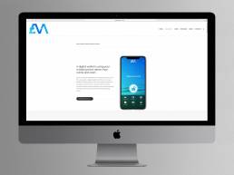 Computer with EVA Bank Website Design