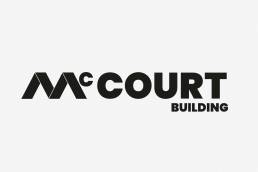 Using Negative Space to display the Roofs Creating the M in McCourts details for McCourt Building Designed by Darragh McNulty - Wowwee Design - Sydney Design Agency - Graphic Design - Marketing