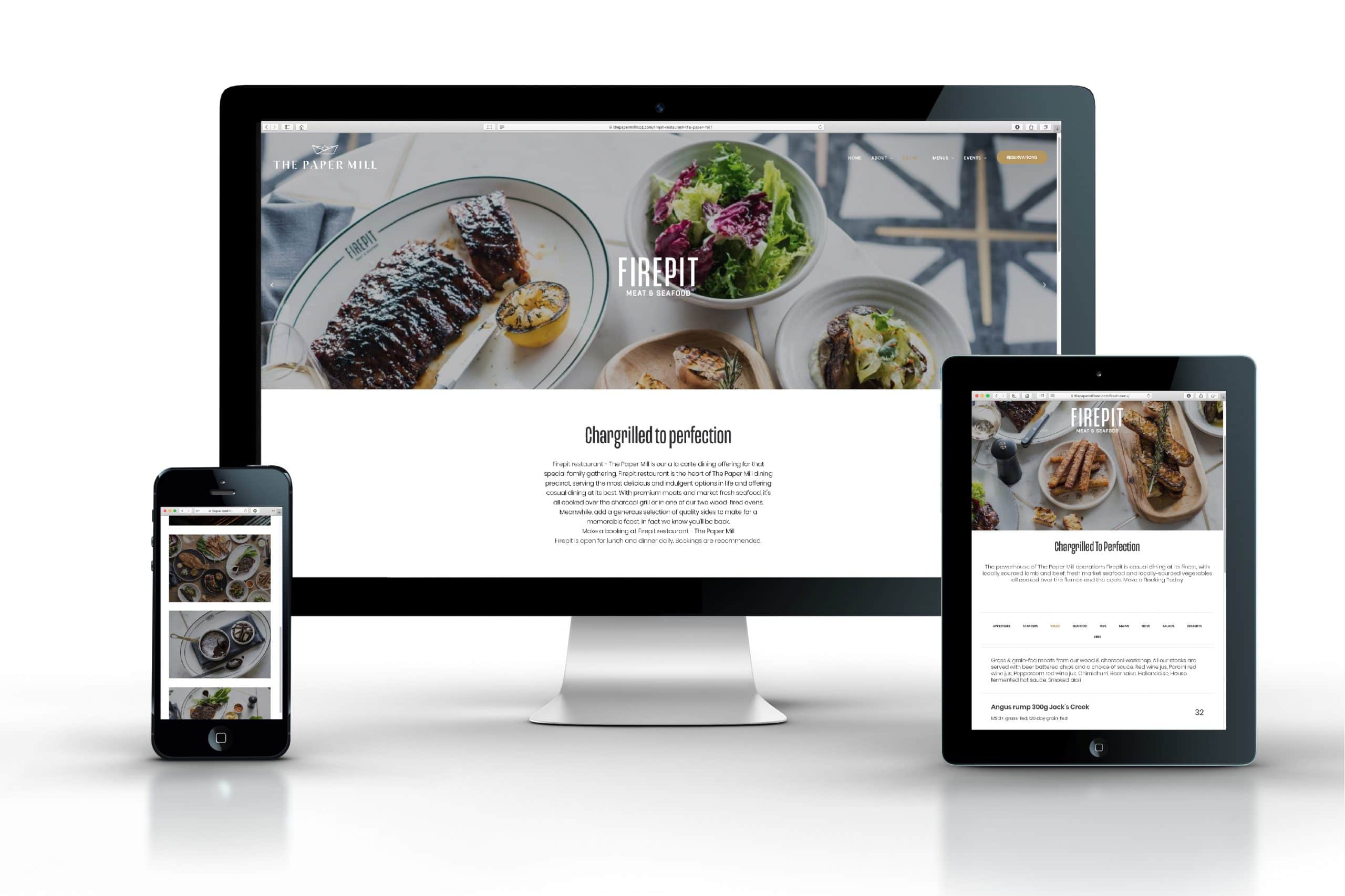 The Paper Mill Food Website Design Sydney Website design by Wowwee Design Sydney Design Agency