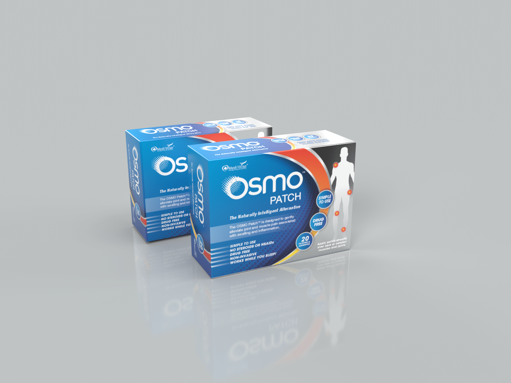 Visual Identity - Medical Packaging Design - Wowwee Design strategically enhanced the established Osmo Patch brand by refining its visual identity, packaging, and communication to increase customer appeal while maintaining trust.